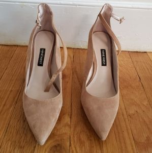 Nine West Beige Suede Heels
